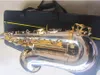 Jupiter Ny altsaxofon Mässing Nickelpläterad kropp Guldlack Key E-platt Musikinstrument Saxrör med munstyckefodral