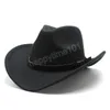 Wintre Wolle Fedora Hut Herbst Cowboy Hüte Frauen Männer Western Cowboy Hut Für Gentleman Dame Leder Sombrero Hombre Jazz Caps