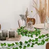 Dekorative Blumen 2 Meter Wanddekoration Simulation Efeu-Rebe Künstliche Pflanze Grüne Decke Falsches Blatt Eukalyptus