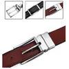 Belts Luxury Designer Men Leather Belt Classic Alloy Rotating Pin Buckle Wide Casual Double-sided Genuine