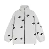 22AW Imprimé lettre complète Mabille décontractée Chandoule de chandail à la veste pour hommes Hip-Hop Parka à glissière chaude Veste classique Classic Coat Large Coat