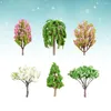 Fleurs décoratives 1 Pack de 6pcs Simulation Arbre Ornement Miniature Mini Ornement Pots Succulent Décor DIY Paysage (Mixte