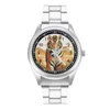 Relógios de pulso Tiger Quartz Watch Vector Flat Animals Ilustração Fitness Pulso Elegante Steel Po Boa Qualidade Casal Relógio de Pulso