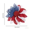 Decoratieve bloemen QX2E Onafhankelijkheidsdag kunstmatige krans rood wit blauw patriottisch ornament voor herdenkingsdecoratie