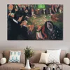 Contemporary Abstract Canvas Art Landscape by The Roulette Edvard Munch Painting Hand Painted