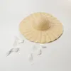 Sombreros de ala ancha, vendaje plegable de concha, sombrero de paja de trigo grande, turismo al aire libre, playa, vacaciones, visera