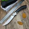 Vikbar fickkniv i rysk stil 440C Blad Trähandtag Sharp Defense EDC Handverktyg Taktisk Jaktkniv EDC 319