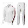 Heren Trainingspakken Ontwerper 2023 dames sportpak rits klassieke letter print trainingspak mouw Rood groen gestreept sportpak Streetwear pakken wit H7DM