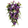 Dekorativer Blumen-Tropfen-Kranz, Blumen-Swag, Frühlings-Girlande für Wand, Fenster, Haustür