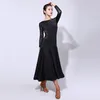 Vêtements de scène femme robe de bal Flamenco Rave tenue noir robes de danse standard dames valse espagnol pratique Performance DNV12497