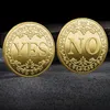 Arti e mestieri SÌ/NO Moneta decisionale Emblema commemorativo in metallo Argento placcato oro Medaglia commemorativa in rilievo 3D