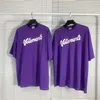 Polo da uomo 3D Puff Print Vetements T Shirt Uomo Donna 1 Maglietta viola da lettera Top Tees di qualità 230707