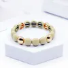 Charm Bracelets 2023 Tile Pulseras For Women Color Acrylic Bracelet&Bangle Boho Fashion Summer Beach Vacation Jewelry Gift