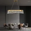 Lustres Artistique Moderne Cristal 2023 Tendance Lampes Suspendues Pour Plafond LED Lustres De Luxe Anneau Lumières Table À Manger