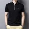 Heren Polo's Golf Polo Shirts Voor Mannen Zomer Korte Mouw Rits Revers Tops Casual Slim Trend Goede Kwaliteit Tees Hommes Kleding 230707