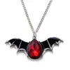 Hot Selling Sieraden Halloween Vleermuis Ketting Vrouwelijke Persoonlijkheid Punk Drop Olie Paar Hanger heren Trui Ketting Sieraden