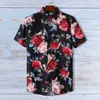 Chemises habillées pour hommes été rétro fleur impression 3D revers hawaïen vacances tendance mode décontracté chemise à manches courtes 2023 230707