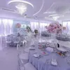 24 stks) bruiloft meubels wit pu transparant polycarbonaat stoel nieuwste ontwerp niet ijzer verf niet goud metalen eetkamerstoel hotel meubels 864