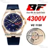 8f Overseas Perpetual Calendar Moonphase 4300V A1120 Automatic Mens Watch Rose Gold Blue Dial