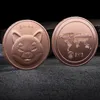 Arts and Crafts Dogecoin métal plaqué cuivre rouge médaillon commémoratif artisanat en relief tridimensionnel