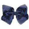 2023 New Childrens Hair Accessories 생선 스케일 세련된 스팽글 헤어 핀 8 인치 폭 넓은 대형 활 헤어핀 Jojo Girls 대형 멀티 컬러 SD053 E23