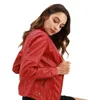 Veste en cuir féminine Femelle mince section mince printemps et ventre d'automne