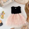 Mädchen Kleider 2023 Mädchen Sommer Kleid Baby Kinder Zurück Flügel Mesh Kuchen Tutu Kinder Prinzessin Geburtstag Vestidos Kleidung