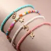 Anklets Cute Star Moon Pendant Temperament Colorful Rice Bead Anklet American Beach Wind Small Beautiful Set