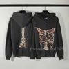 Mannen vrouwen Hip Hop kanyeesa Herfst/Winter nieuwe hiphop skeleton vernietiging vintage hoodie losse jas 23csa