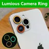 Lumious Glass Camera Ring Glow Back Phone Tempered Glass Fluorescence Rear Scratch-Resistant Film Protector for iPhone 14 14plus 14 pro max 13 13pro 12 12pro 11 11Pro