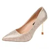 Dress Shoes Women Fashion Comfortable Pink Shining Wedding High Heel Lady Cute Cool Spring Party Femmes Pointed Toe Zapato Mujer