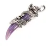 Подвесные ожерелья KFT Dragon Wolftooth Natural Amethyst Rose Pin