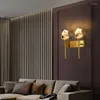 Applique murale moderne LED cristal lumière tout cuivre nordique or pour chambre salon couloir décor à la maison luminaire