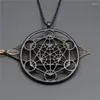 Collane con ciondolo Cubo di Metatron Gioielli pendenti placcati oro argento