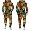 Tute da uomo Colorful Folk-Custom Stampa 3D Felpa con cappuccio Pantaloni Suit Uomo Donna Manica lunga Tuta sportiva Set Stile etnico Dashiki africano