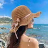 Широкие шляпы летние женщины вязаные солнце
