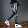 Jeans da uomo Pantaloni Harem da uomo Tasche alla moda Pantaloni di design Casual Y2k Uomo Stretch Retro Streetwear Rilassato affusolato