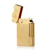 New Gold Sleeping Mermaid Pattern Retro Kerosine Lighter Sigaret Classic Sound Metal Men's Wear UQYN