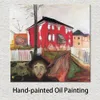 Moderne abstrakte Leinwandkunst Red Virginia Creeper 1898-1900 Edvard Munch handgemachtes Ölgemälde Zeitgenössische Wanddekoration