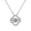 925 chaîne en argent bijoux de luxe coeur collier trèfle collier moissanite collier saut pierre collier glacé pour les femmes collier colliers chaîne en or