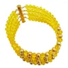 Halskette-Ohrringe-Set zu verkaufen! Gelbes Kristallkostüm, nigerianische afrikanische Hochzeitsperlen, Schmuck, Halsketten, NC1265