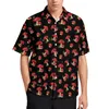 Мужские повседневные рубашки волшебные грибы пятнистые грибы пляжная рубашка Hawaii Vintage Blounes Mens Graphic 3xl 4xl