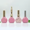 Storage Bottles 9ml Empty Glass Nail Polish Pearlescent Pink Gel Container Remover Refillable