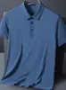 Polo da uomo Large Size 8xl 7xl Summer Men Polo Shirts Ice Silk T-shirt a maniche corte Traspirante Cool Quickdry Nylon Golf T Uomo 230707
