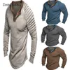 Men s Polos Plus Size 3xl Mens Patchwork T shirts 2023 America Europe Fashion Tops Men Long Sleeves Pullovers Casual Ruched Shirt Clothing 230707