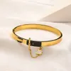 Fashion Letter Designer 18K Gold Plated Mens Bangle Women Bracelets Brand Letter Jewelry Accessory High Quality Gift 20style