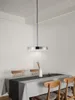 Kolye lambaları Modern Minimalist Nordic Restoran Chandelier Kahve Dükkanı Bar Mutfak Yemek Masası Ferforje Demir Akrilik Lamba