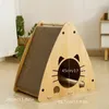 Jouet à gratter pour chat, Lit pour chat Poteau à gratter pour chat Jouet interactif en bois massif pour animal de compagnie