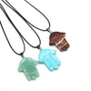 Pendentif Colliers Bleu Turquoise Opale Unakite Terre Magique Main Collier Pierre Naturelle 32x43mm Fabrication de Bijoux DIY Accessoires Cadeau Party1PC