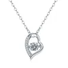 Bijoux de luxe 925 chaîne en argent collier coeur collier trèfle collier moissanite collier de pierre sautante glacé pour les femmes cadeau d'anniversaire collier colliers femmes